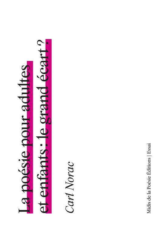 La poésie pour adultes et enfants : le grand écart?